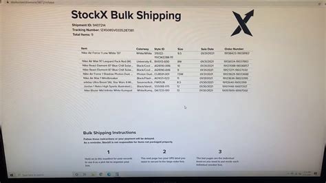 stockx shipping labels.